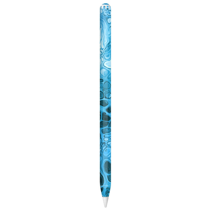 Apple Pencil Pro Oil Paint Series Teal Waves Skin