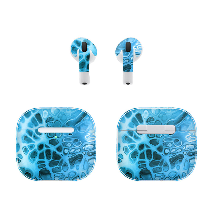 AirPods 4 Oil Paint Series Teal Waves Skin