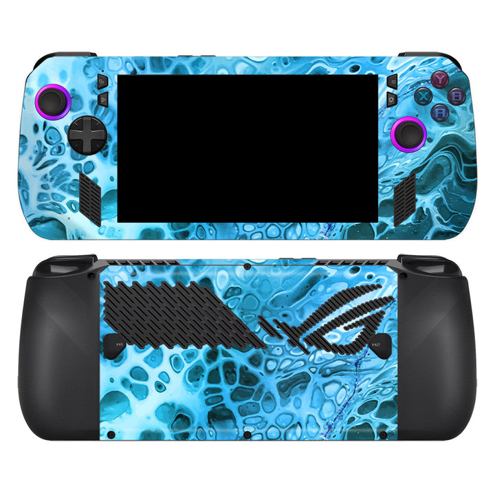 ROG Ally X Oil Paint Series Teal Waves Skin