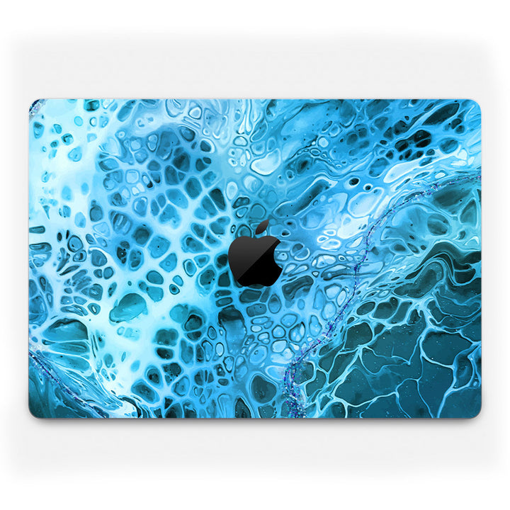 MacBook Pro 14" (2024, M4) Oil Paint Series Teal Waves Skin