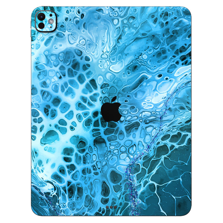 iPad Pro 13" M4 Oil Paint Series Teal Waves Skin