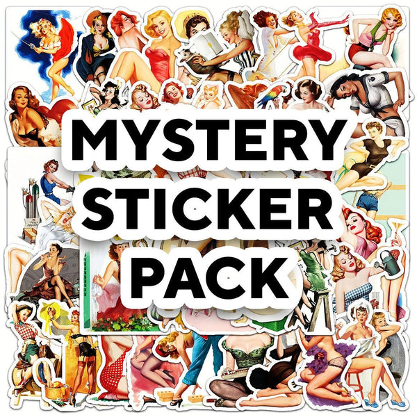 Retro Girls - Mystery Sticker Pack - 50pcs - Slickwraps