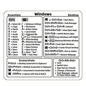 Windows PC Quick Reference Keyboard Shortcut Sticker – Slickwraps