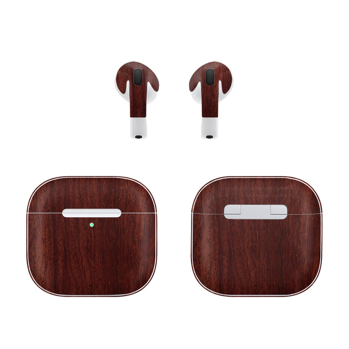 AirPods 4 Wood Series Mahogany Skin