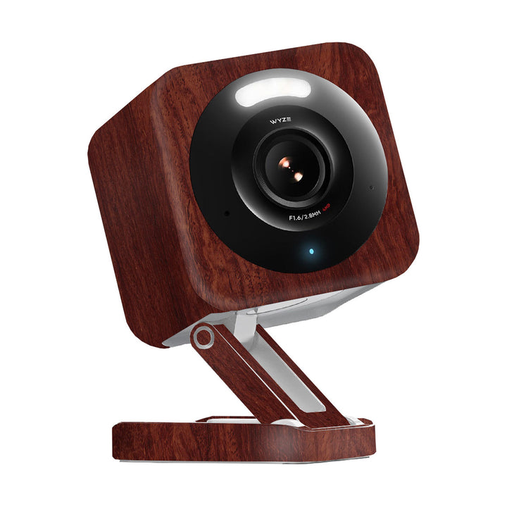 Wyze Cam v4 Wood Series Mahogany Skin