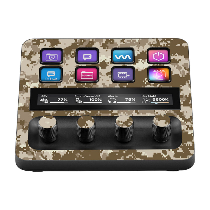 Elgato Stream Deck + Camo Series Desert Skin