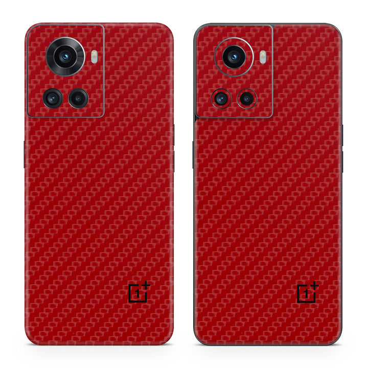 OnePlus 10R Carbon Series Red Skin