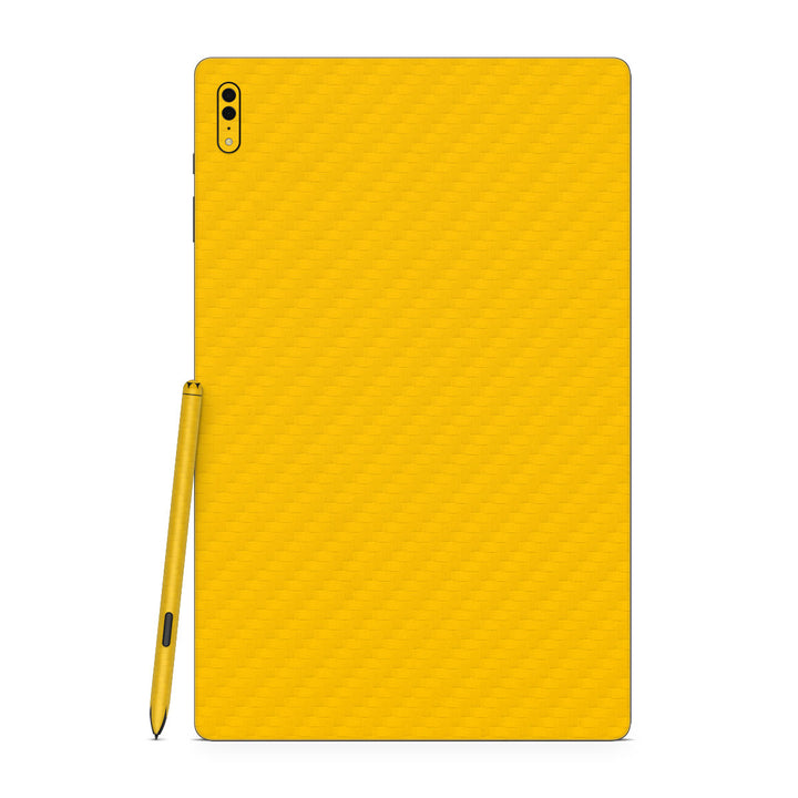 Galaxy Tab S8 Ultra Carbon Series Yellow Skin