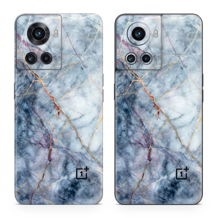 OnePlus 10R Marble Series Blue Gold Skin