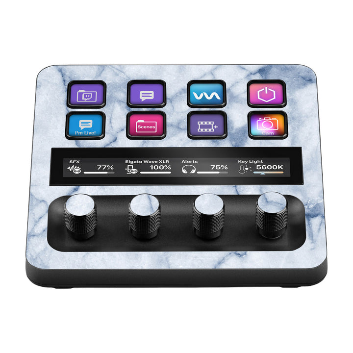 Elgato Stream Deck + Marble Series Blue Skin